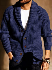 Shawl Cable Knit Cardigan