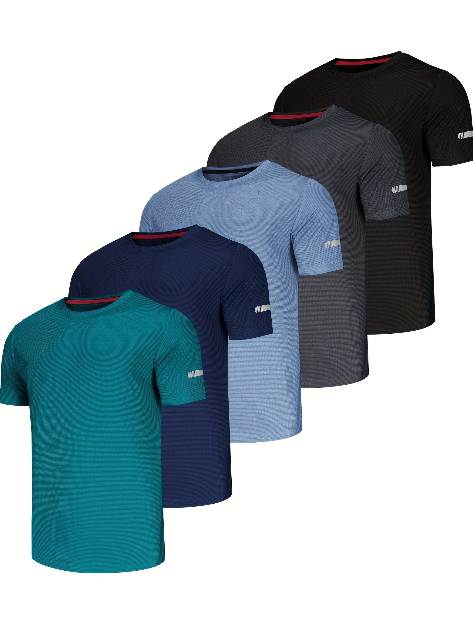 Men’s 5-Pack Athletic Breathable T-Shirts