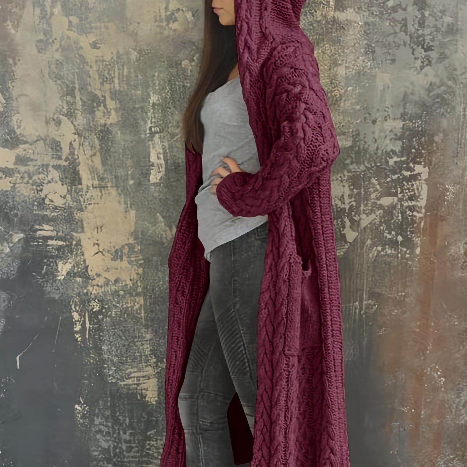 Cozy Hooded Knit Cardigan