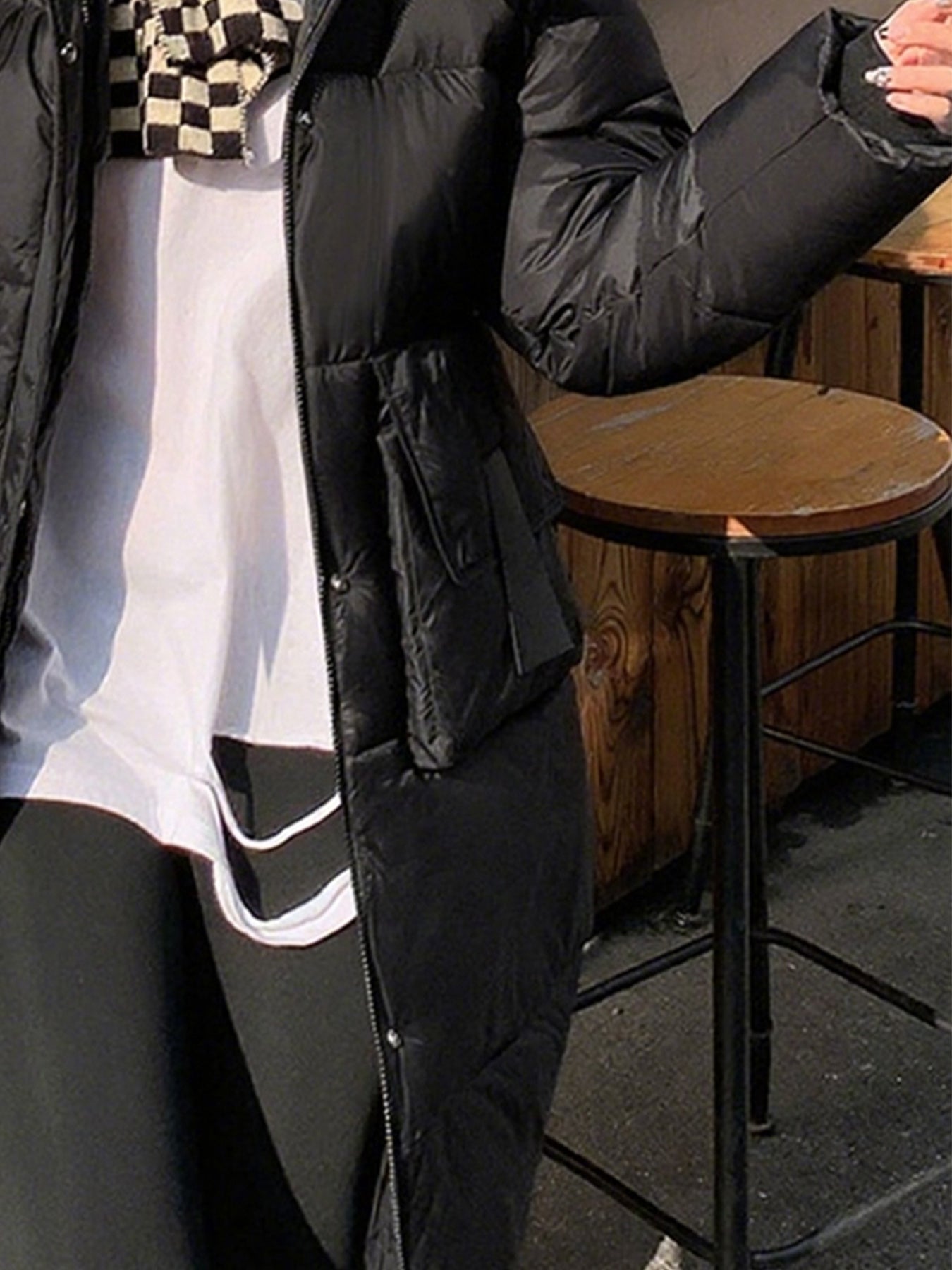 Women’s Hooded Mid-Length Puffer Coat