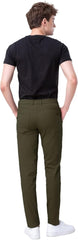 Men'S Skinny Stretchy Khaki Pants Colored Pants Slim Fit Slacks Tapered Trousers