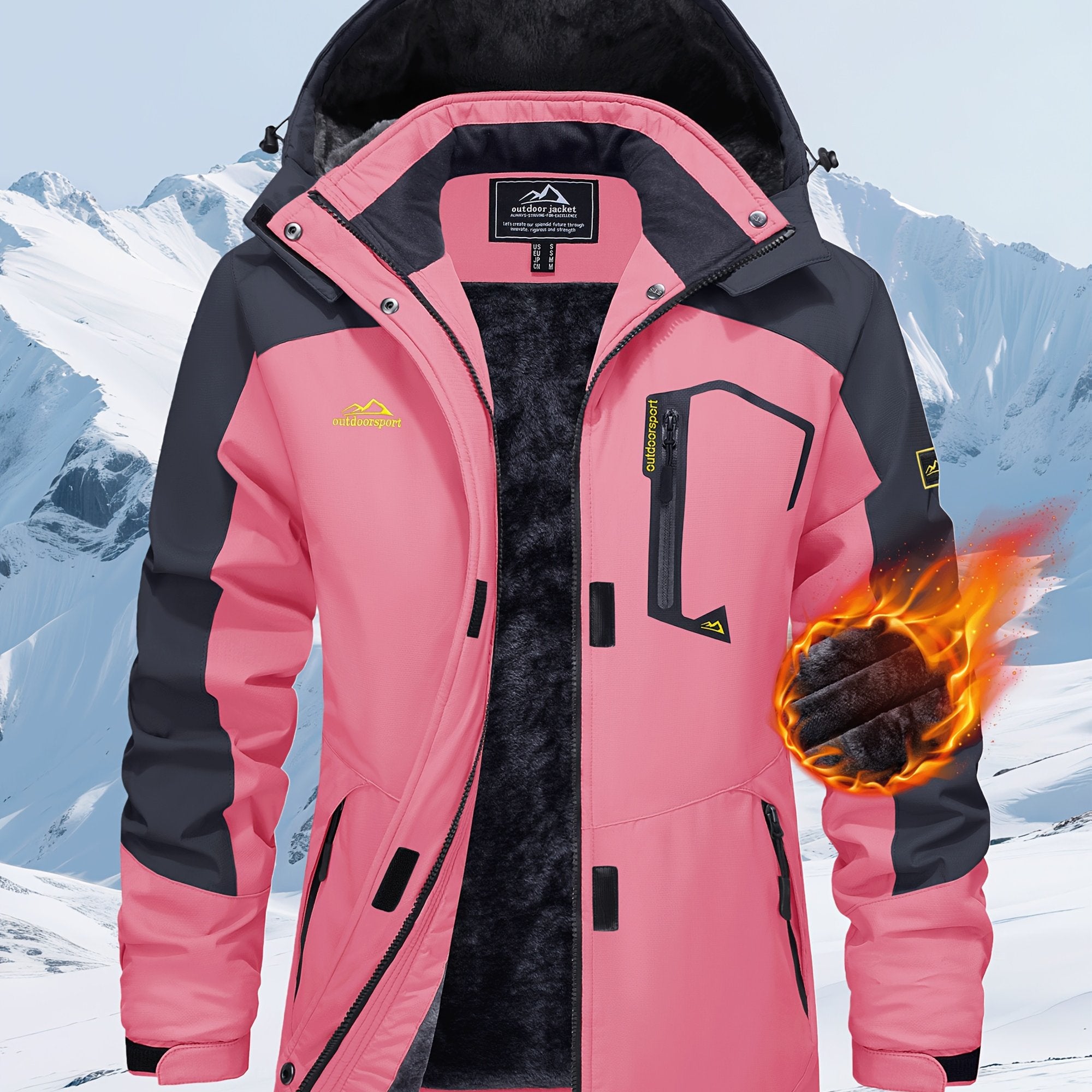 Women’s Windproof Softshell Fleece Winter Jacket