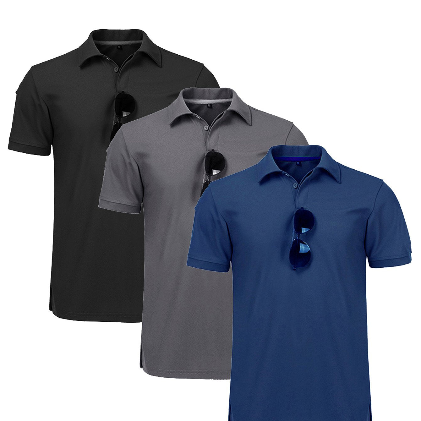Quick Dry Mens Polo Trio