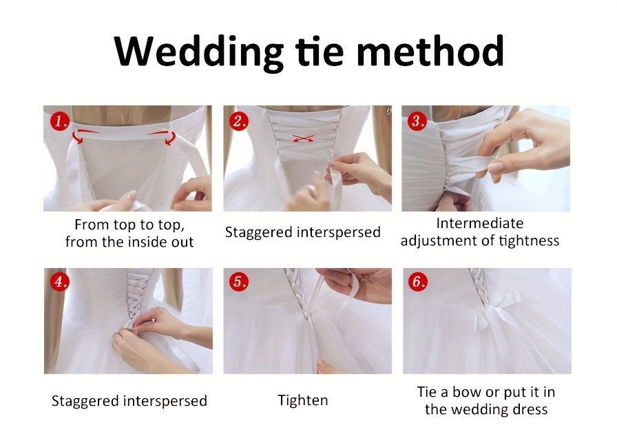 Elegant A-line Wedding Dress For Women, Worsted Lace Embroidery, Mesh Round Neck Embroidery, Suitable For Weddings And Parties