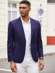 Notch Lapel Knit Blazer
