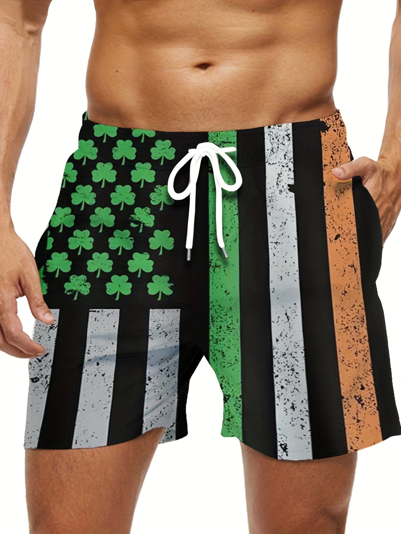 Flag Graphic Holiday Shorts
