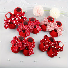 Red Non Slip Baby Socks