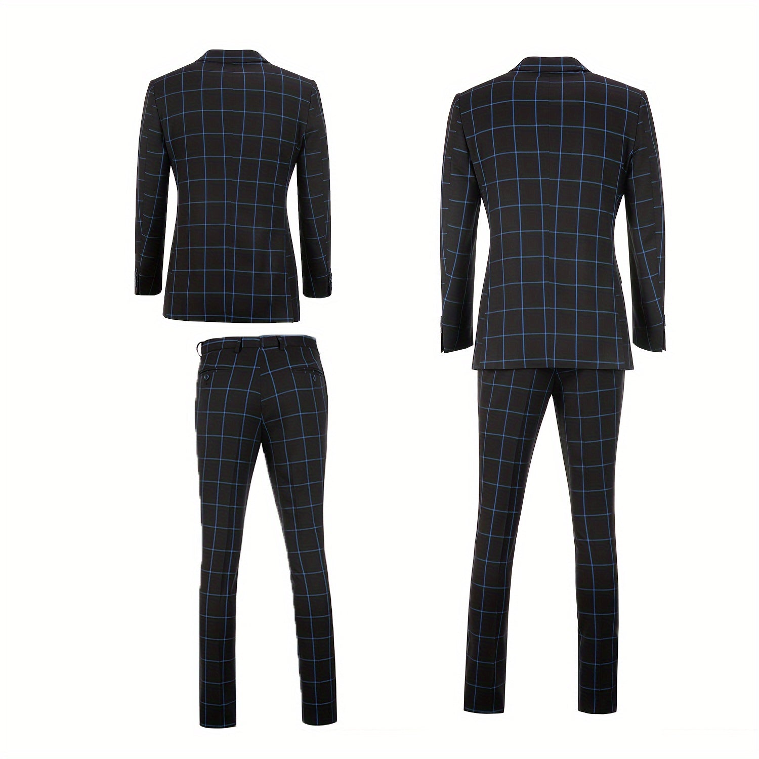 Plaid Double Trio Suit