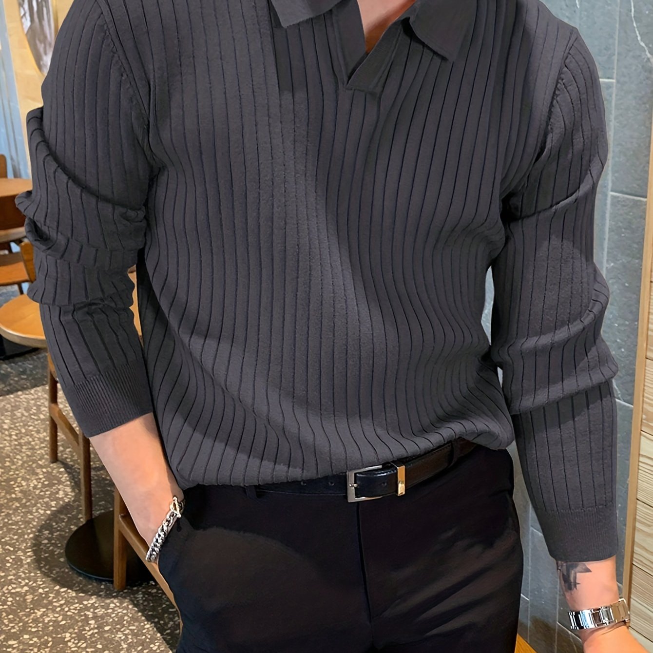 Soft Collar Knit Pullover