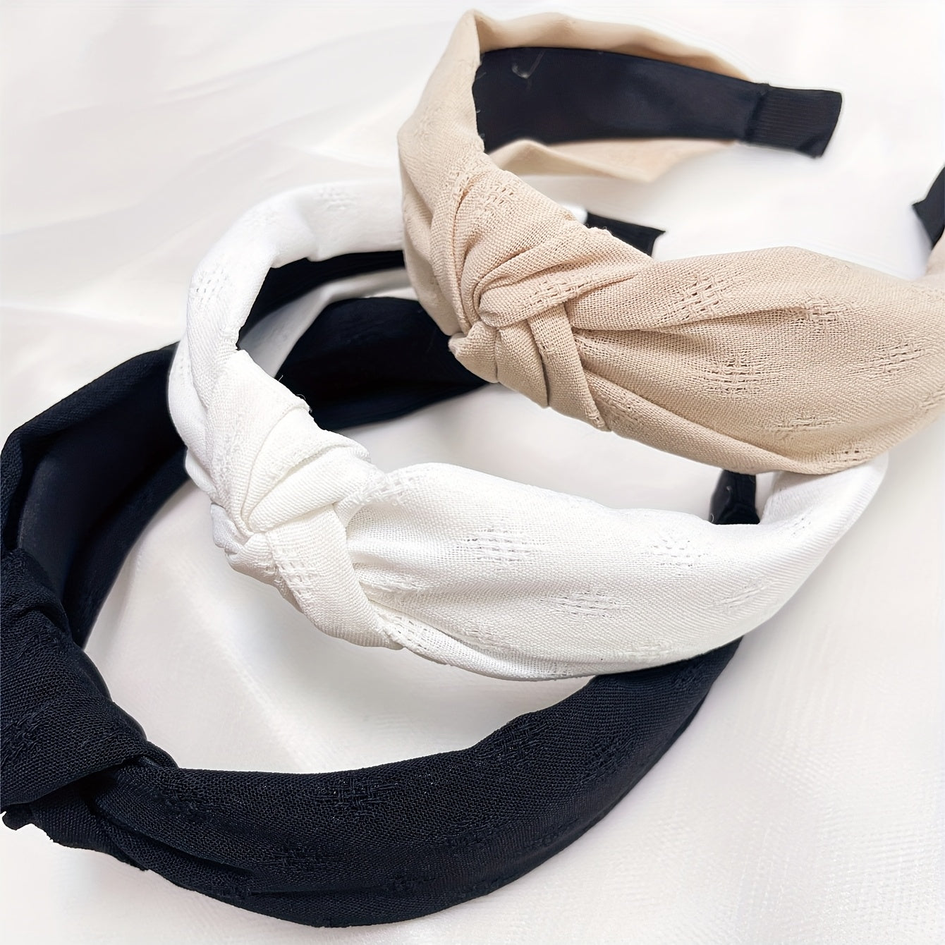 Women’s Minimalist Plain Fabric Headband Set