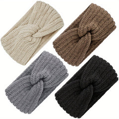 Women’s Cable Knit Winter Headband Set (4 Pieces)