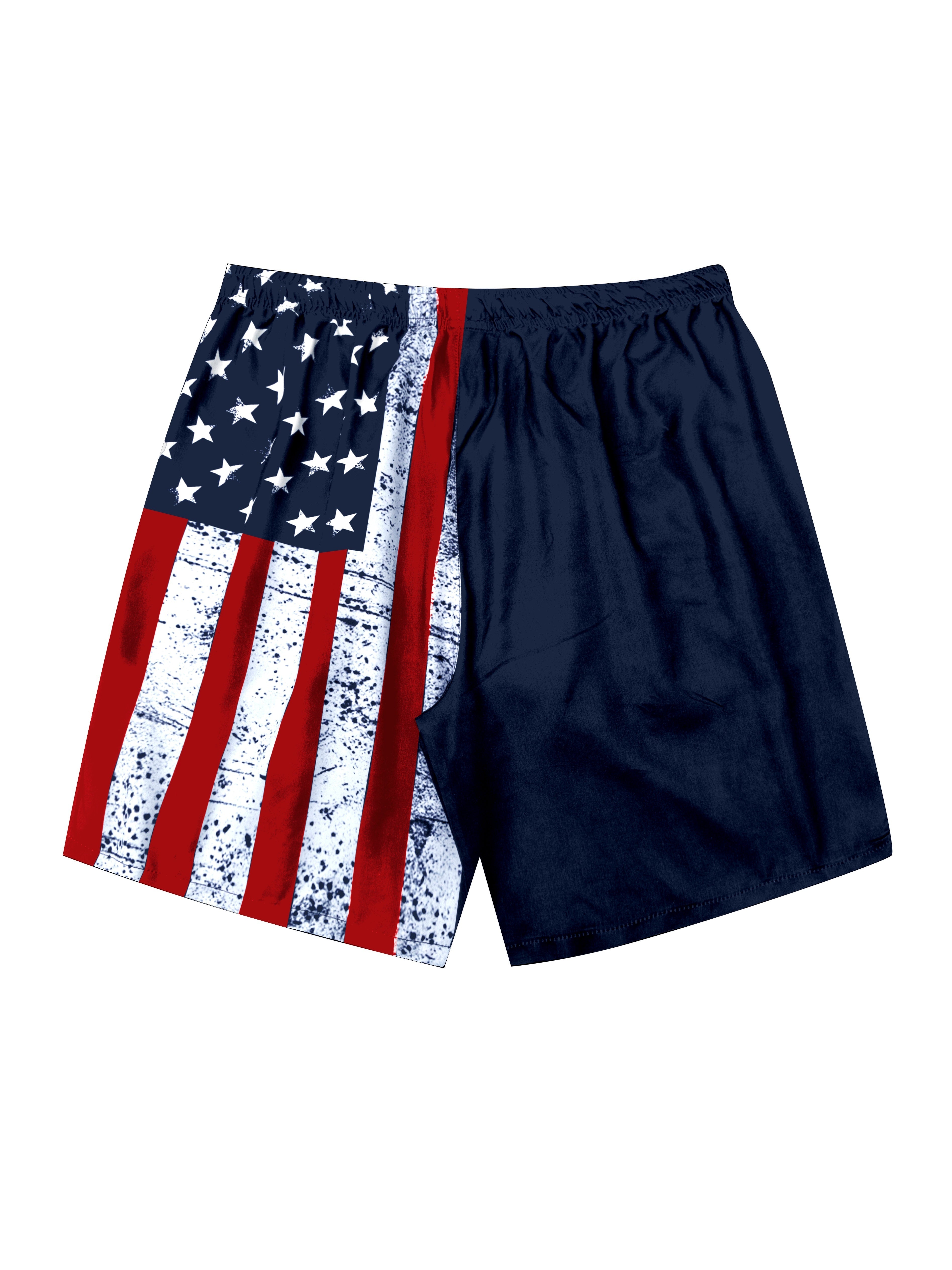Flag Graphic Holiday Shorts