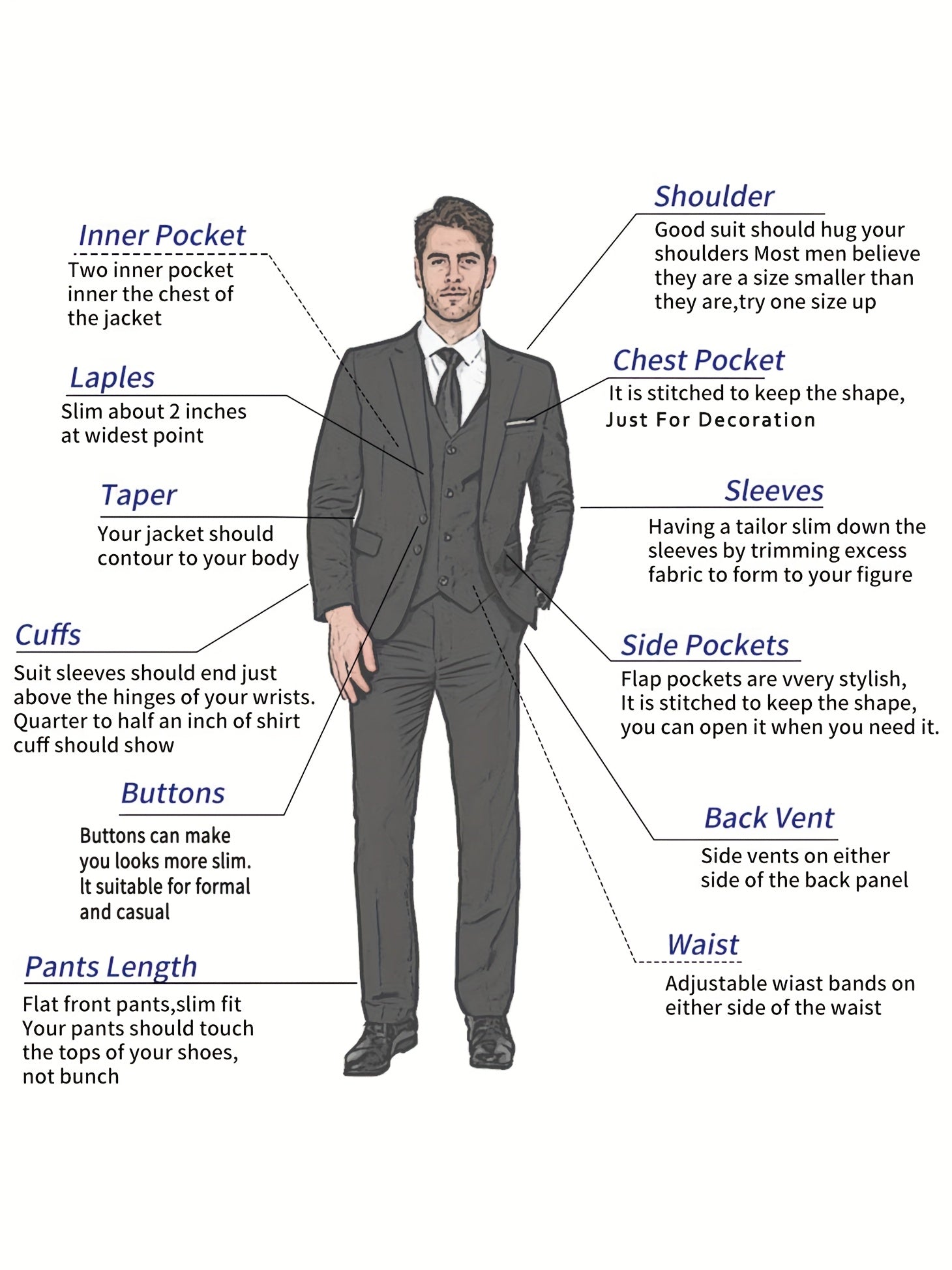 Men’s 3-Piece Fit Suit Set