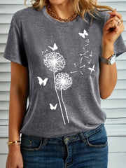 Butterfly Print Summer Tee