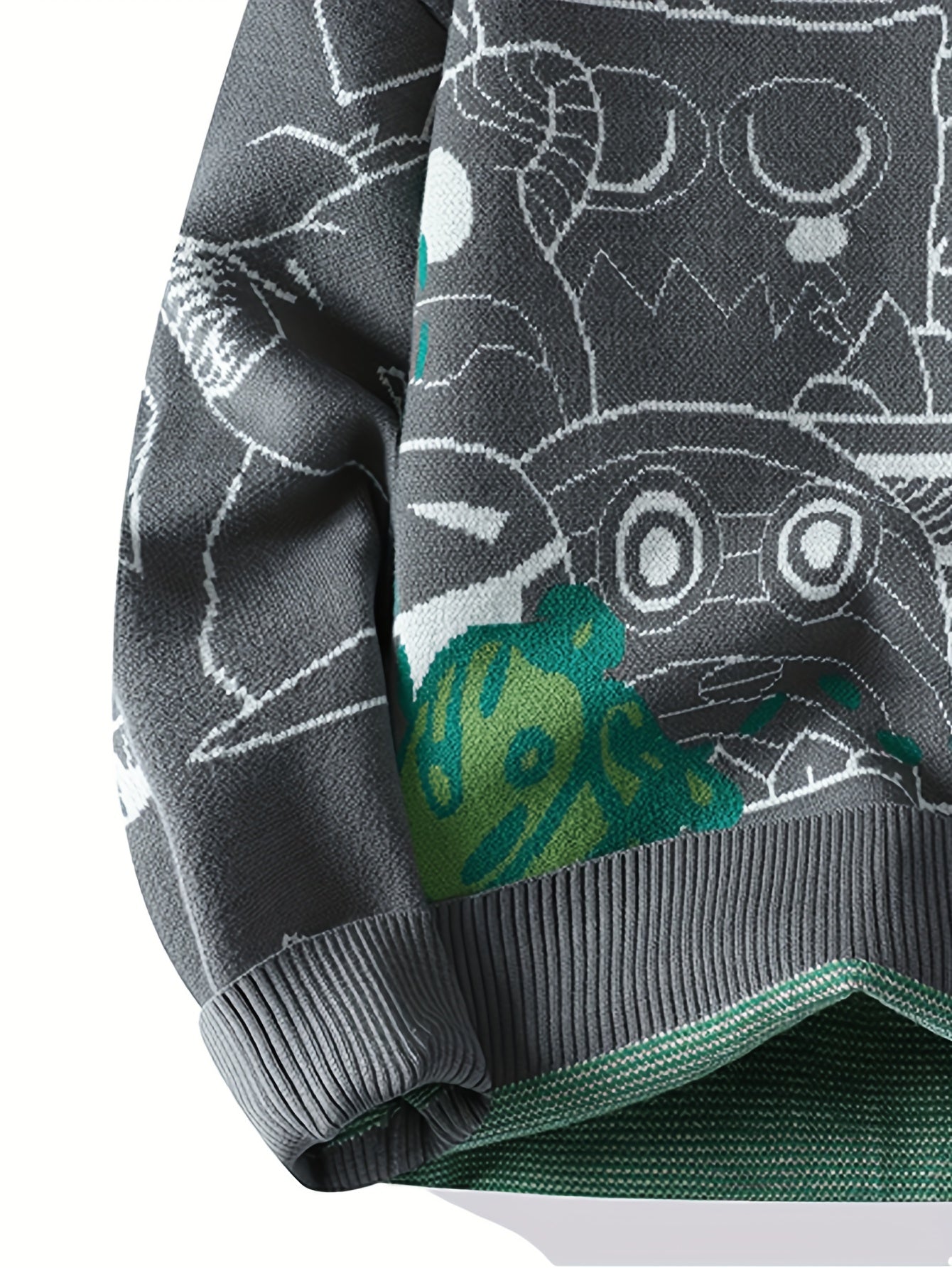 Geo Slim Knit Pullover