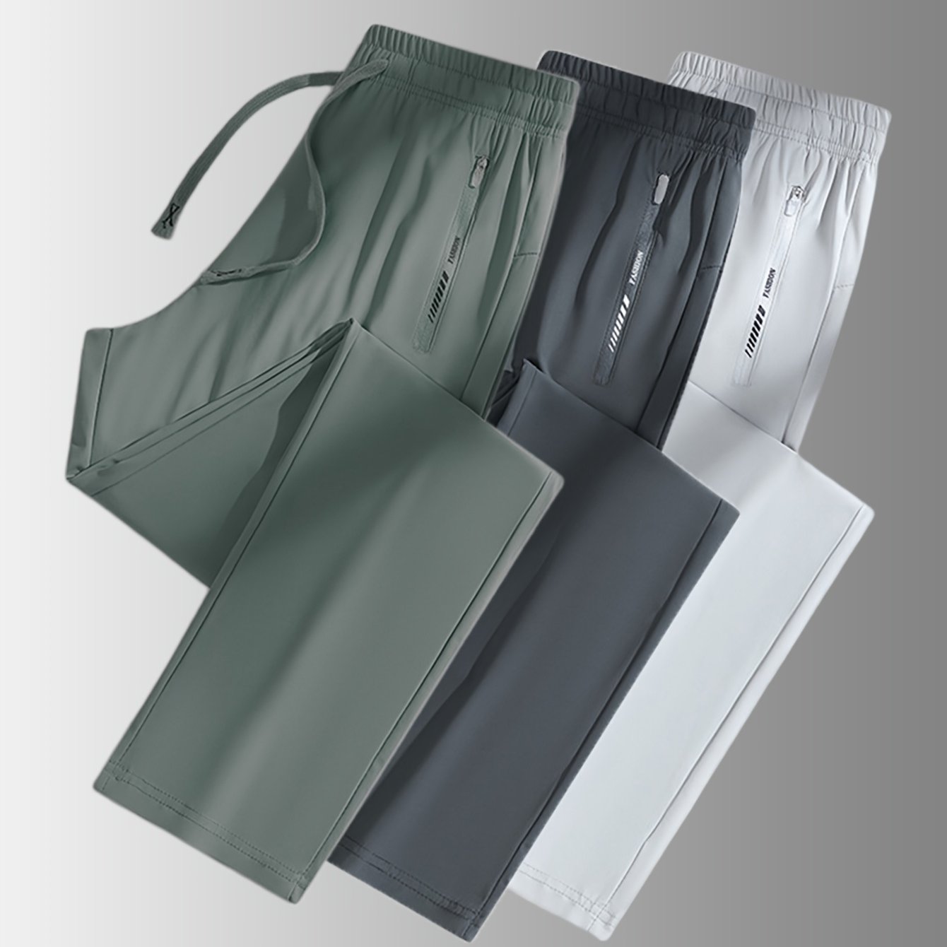 Women High-Waist Stretch Sports Pants Set (3pcs)