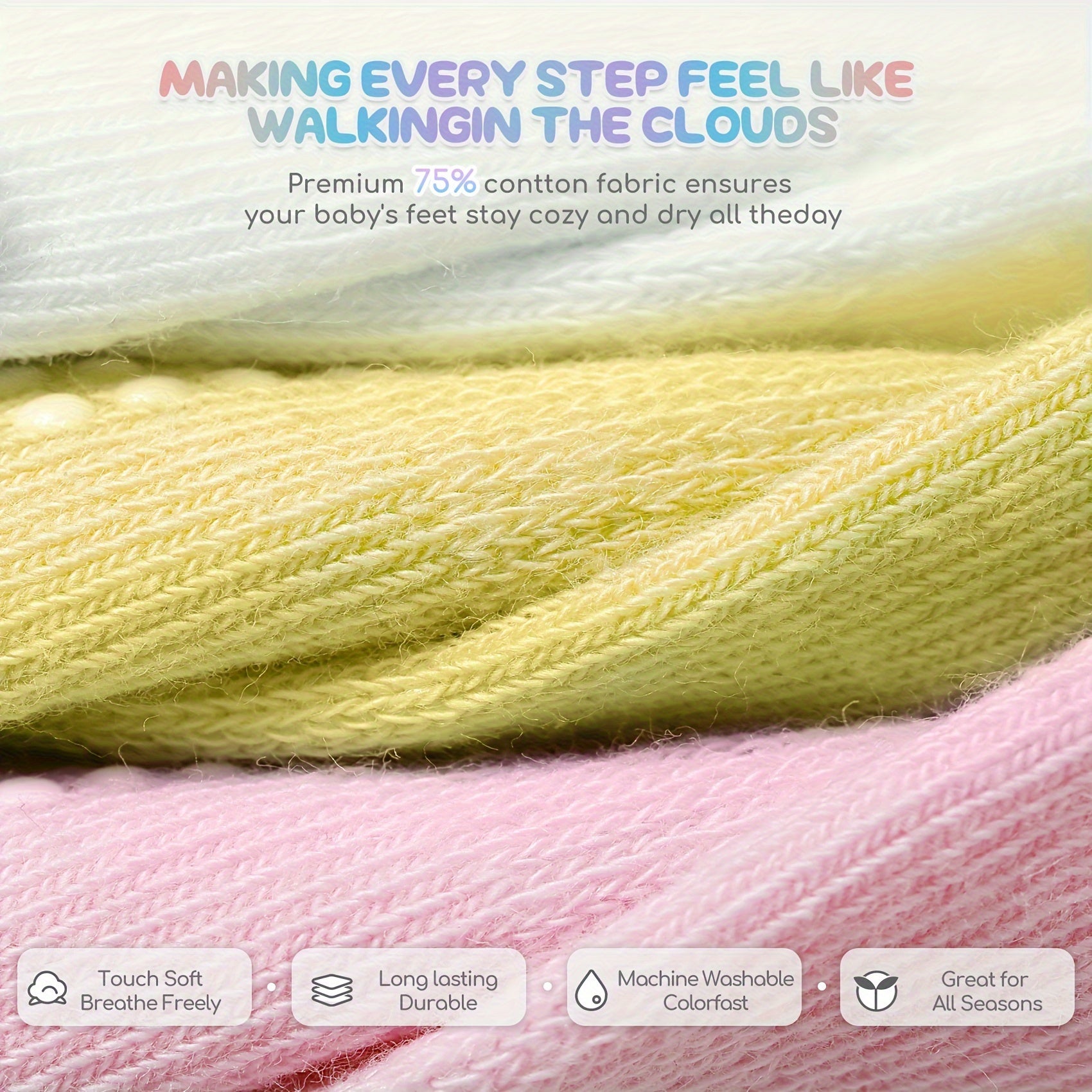 Non Slip Cotton Baby Ankle Socks