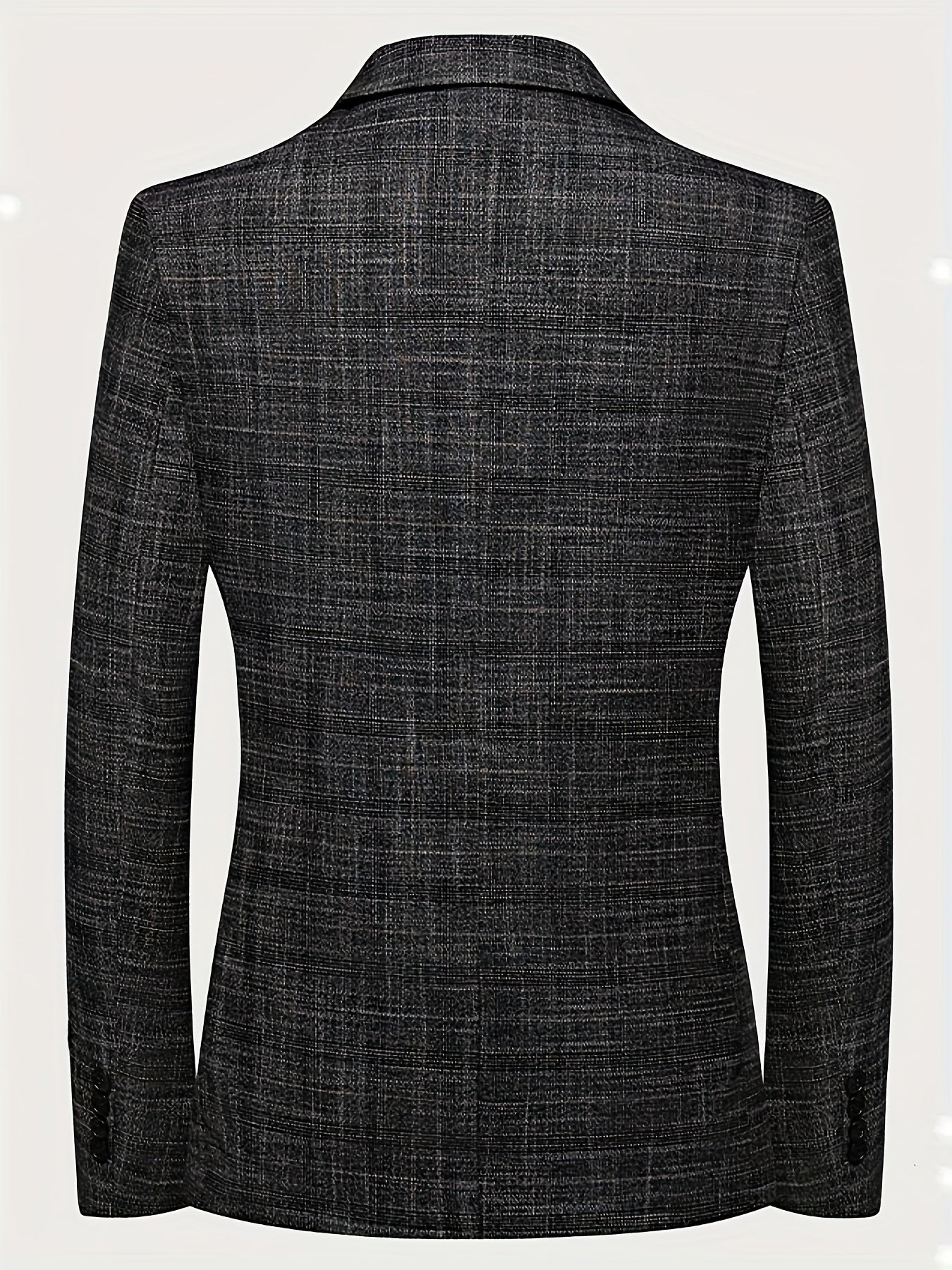 Classic Plaid Single Breasted Blazer