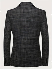 Classic Plaid Single Breasted Blazer