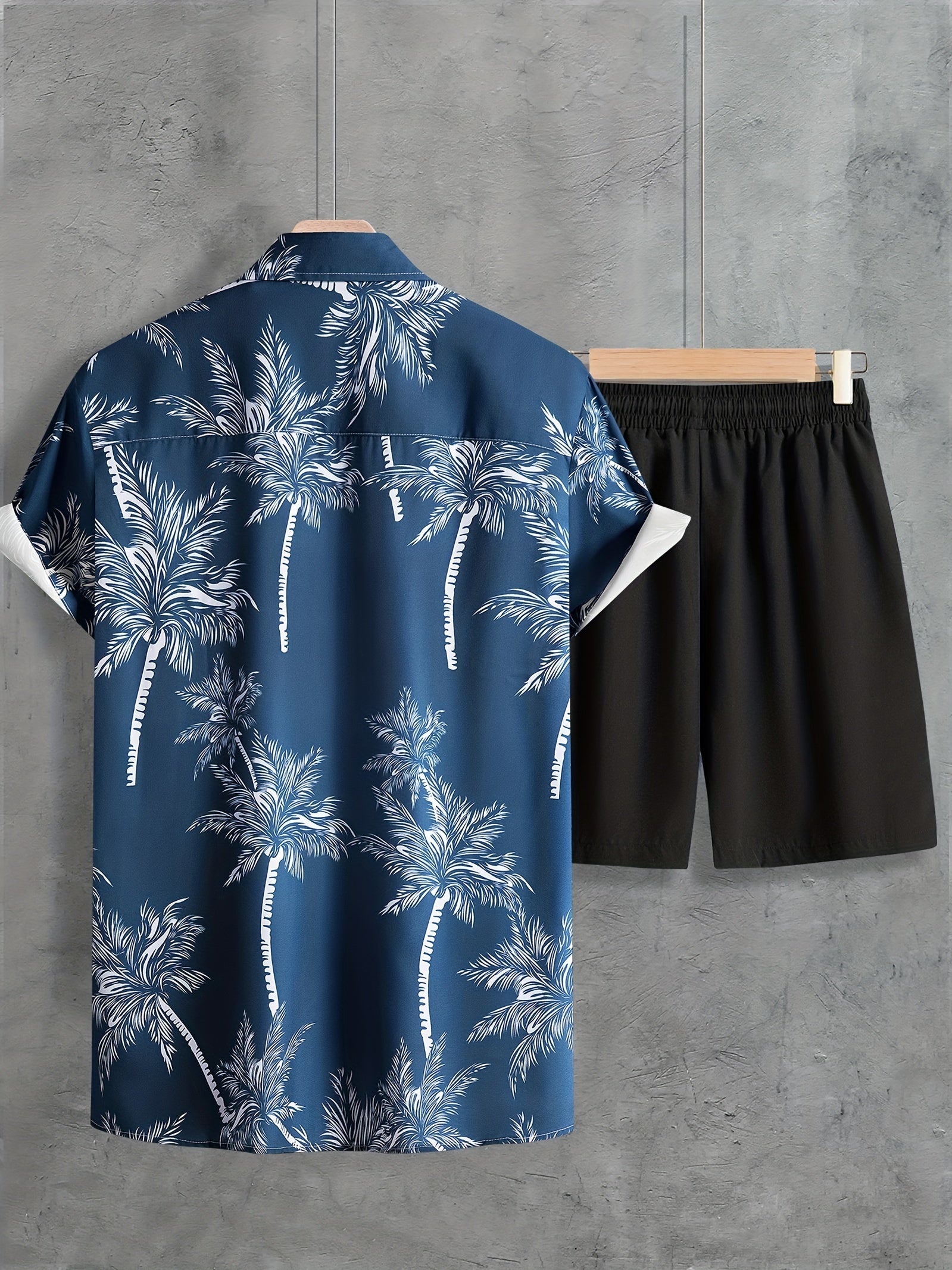 Tropical Camp Collar Shorts Set