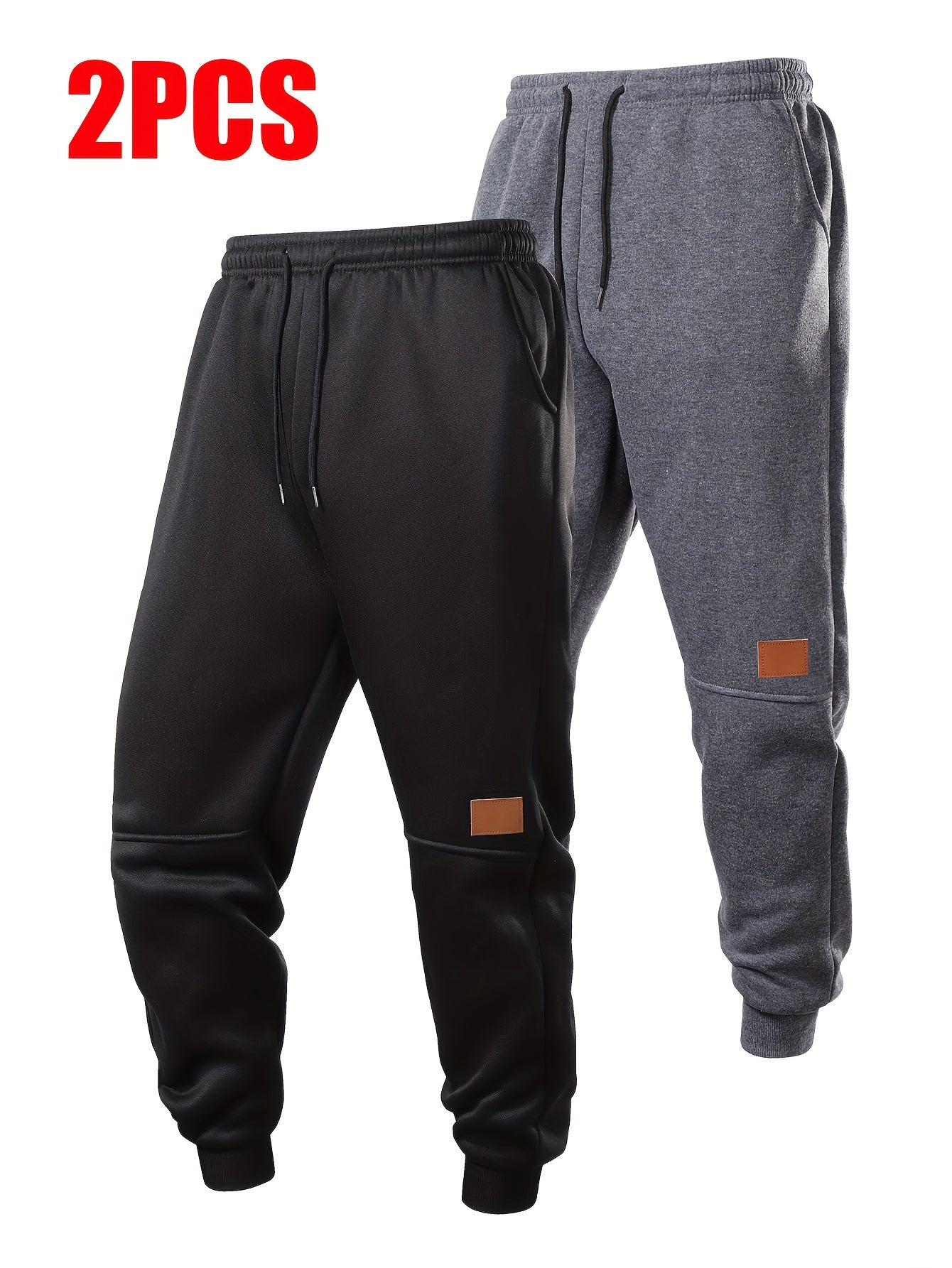 Men’s Fleece-Lined Sports Pants 2pcs