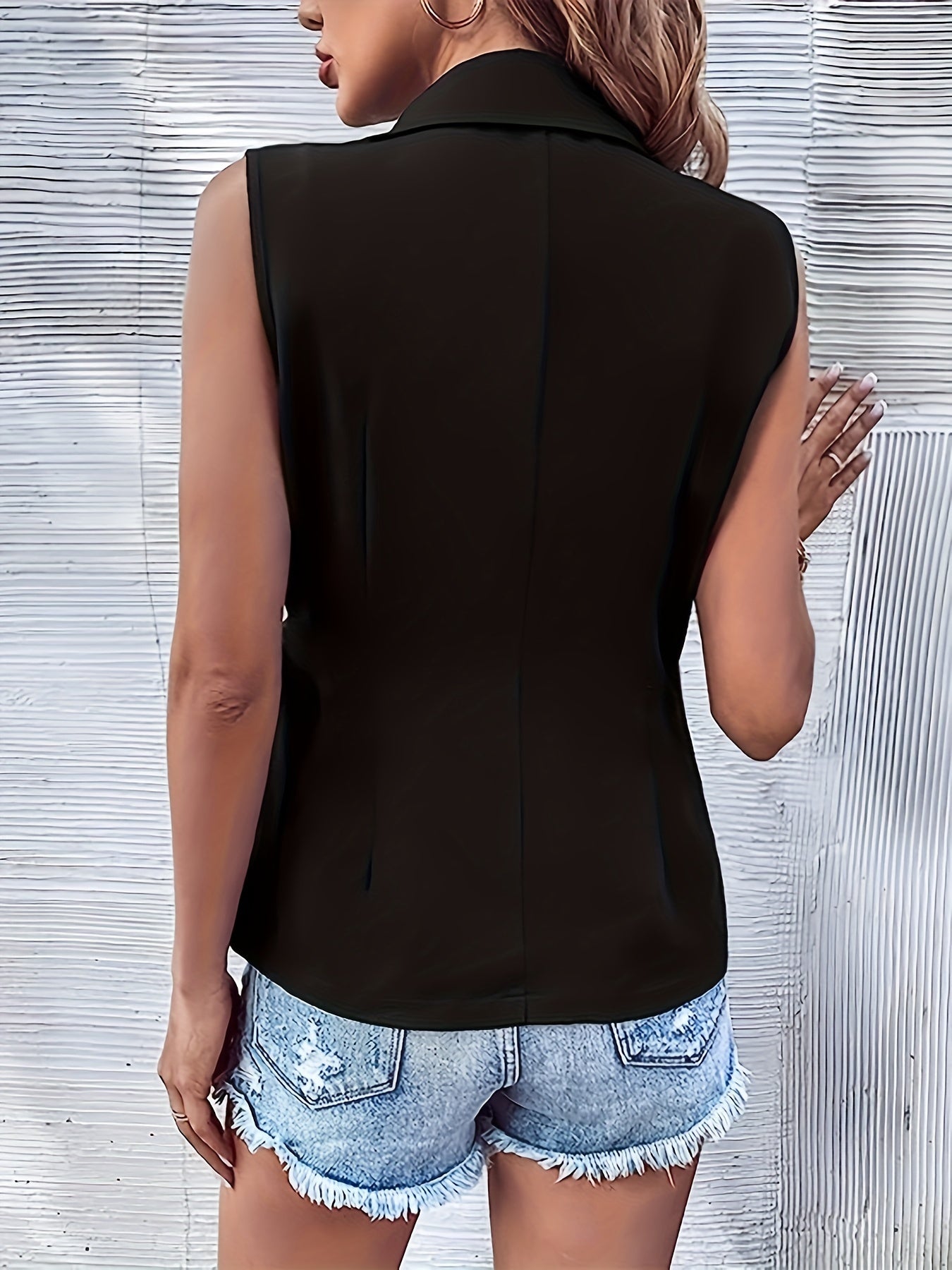 Asym Knot Vest Blazer