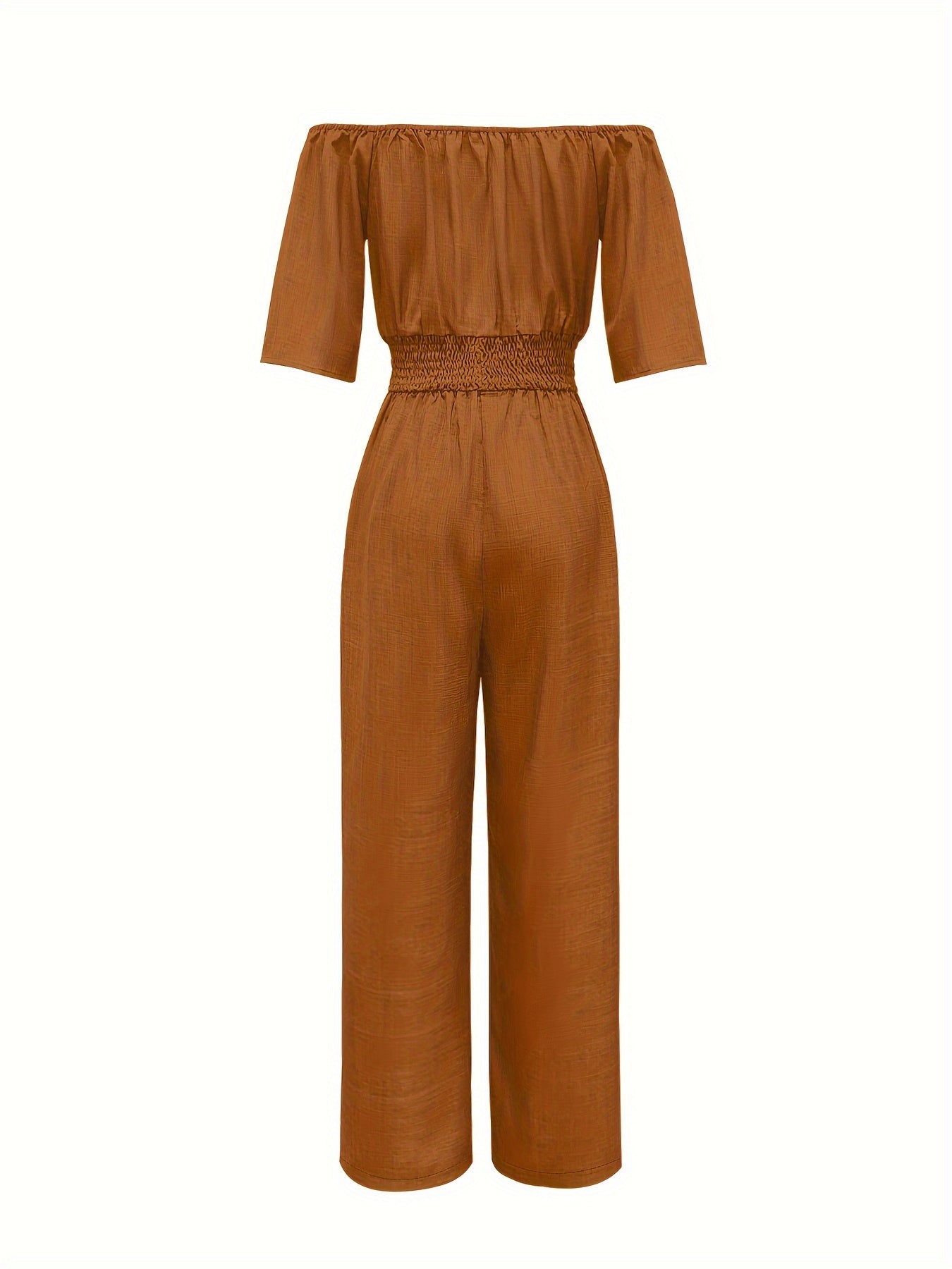 Women Off-Shoulder Wide Leg Jumpsuit