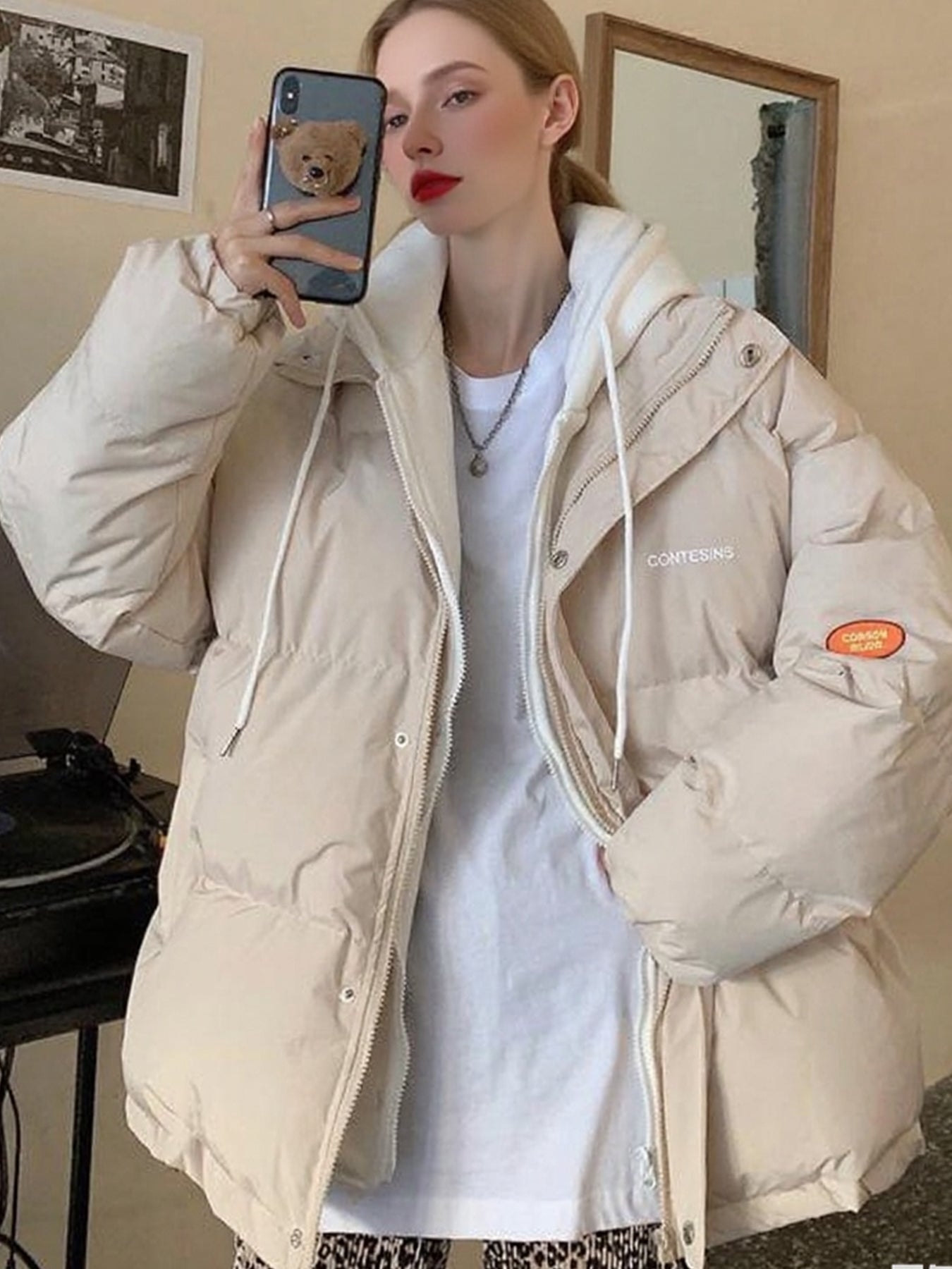 Women’s Mid-Length Quilted Winter Coat