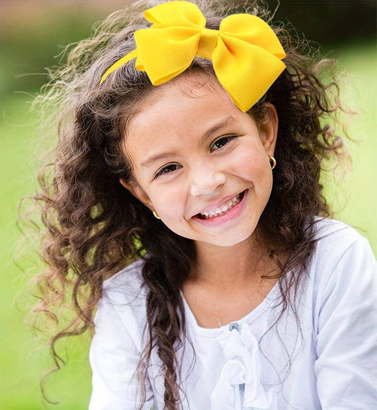 Girls’ Bow Headband Set – 15 Pieces