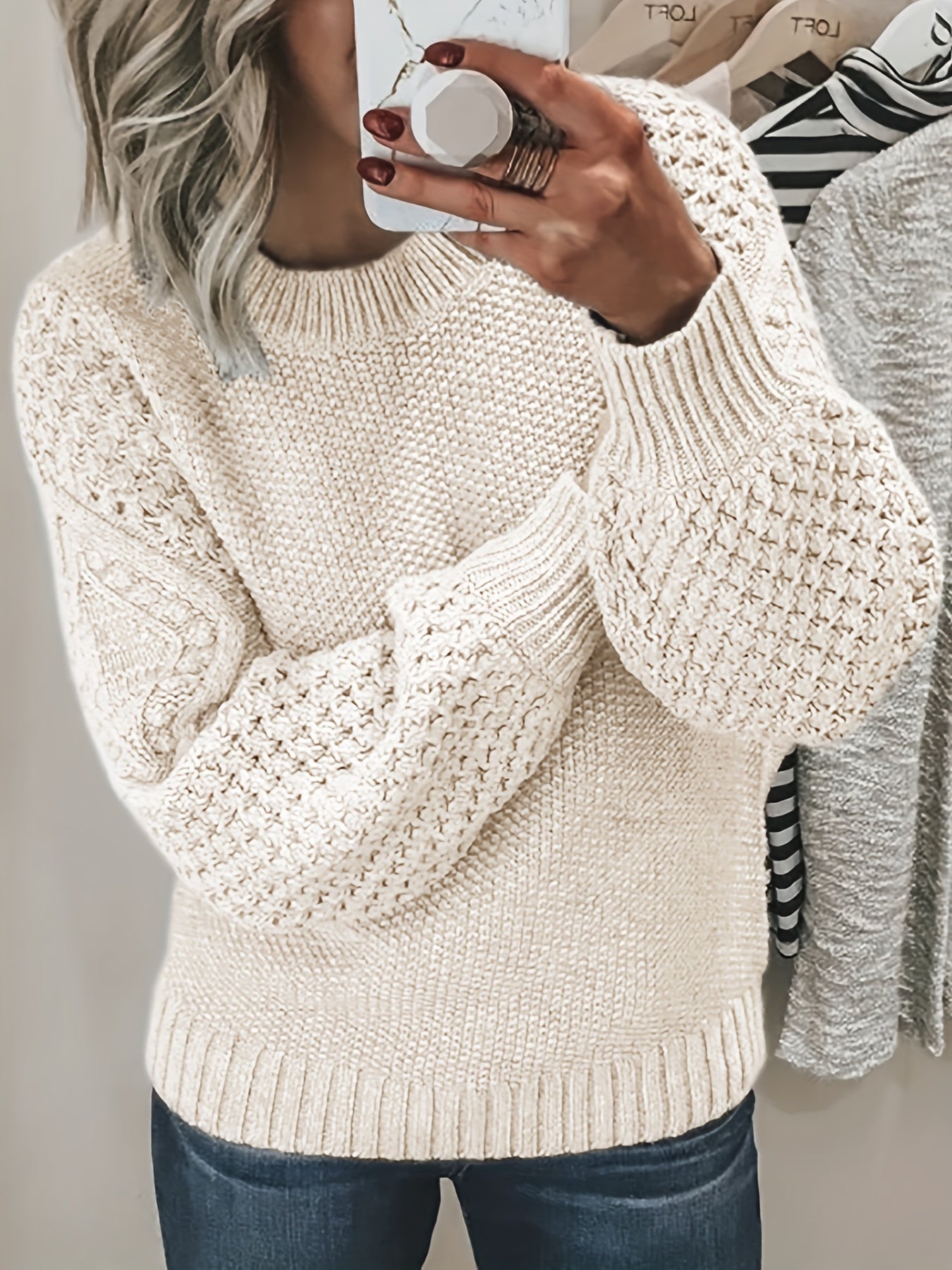 Rib Knit Crew Pullover