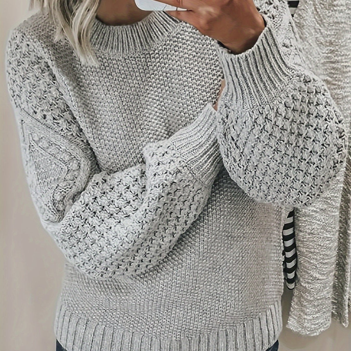 Rib Knit Crew Pullover
