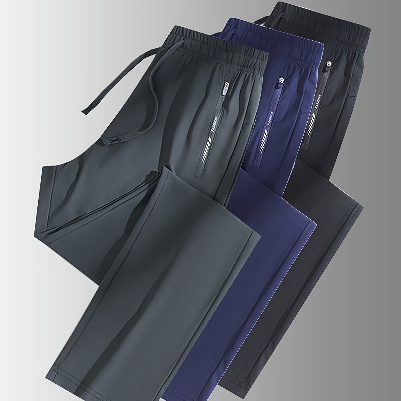 Women High-Waist Stretch Sports Pants Set (3pcs)