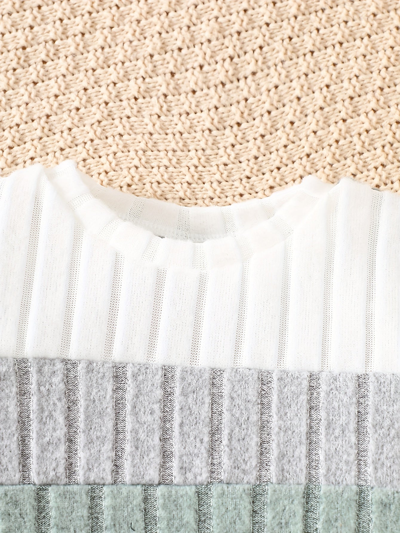 Baby Girl Color-Block Knit Two-Piece Winter Set