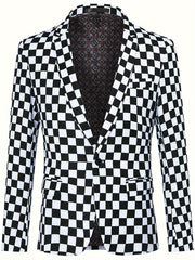 Tweed Check Woven Blazer