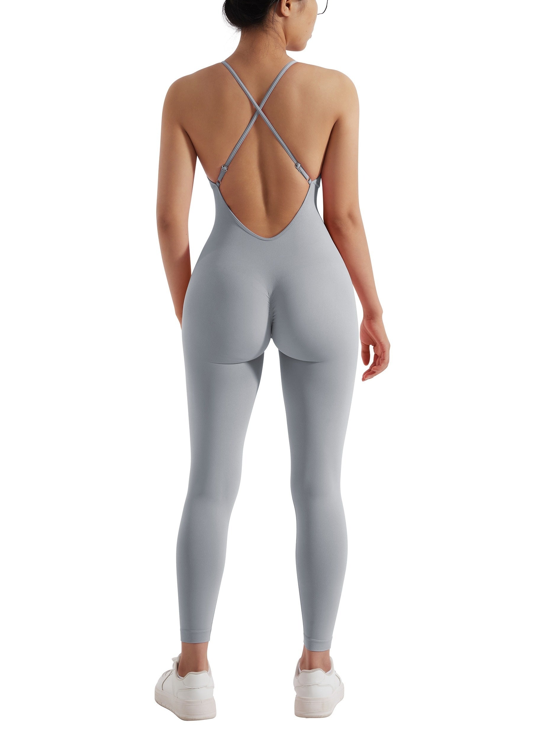 Seamless Backless Yoga Jumpsuit for Women