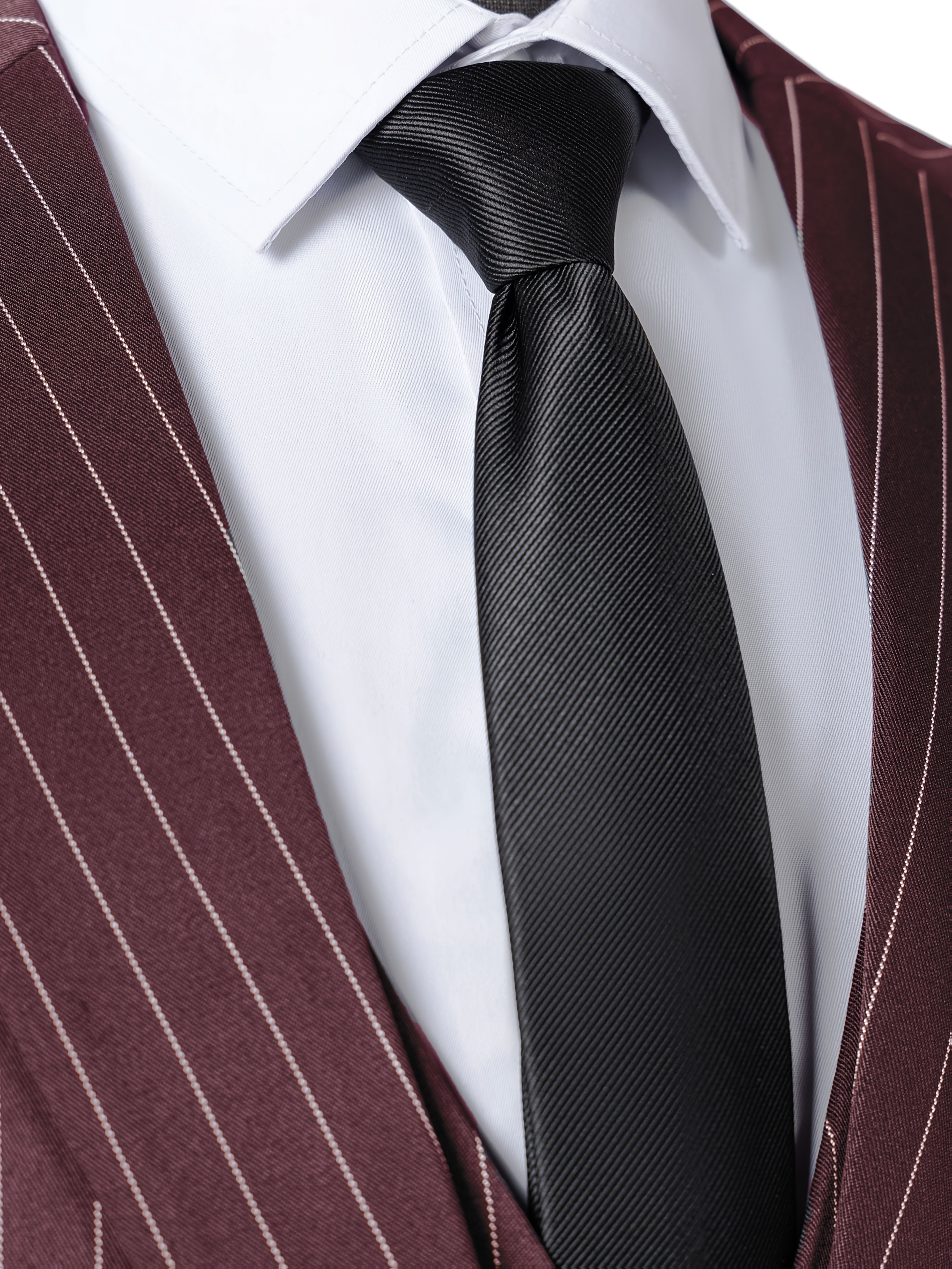 Men’s Three-Piece Vertical Stripe Suit Set