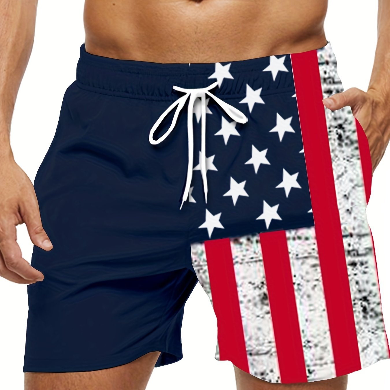 Flag Graphic Holiday Shorts