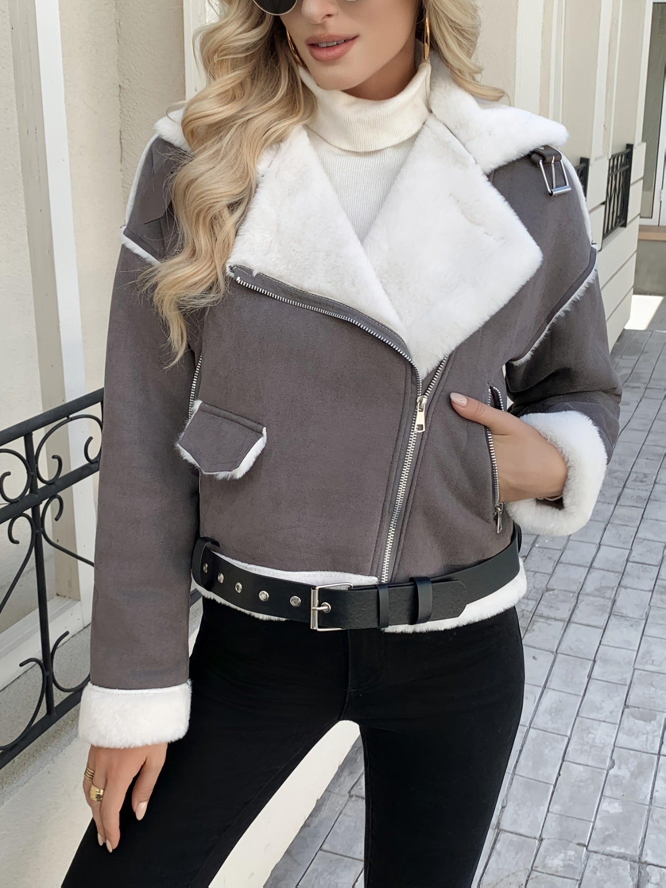 Women’s Oversized Fur-Collar Winter Coat