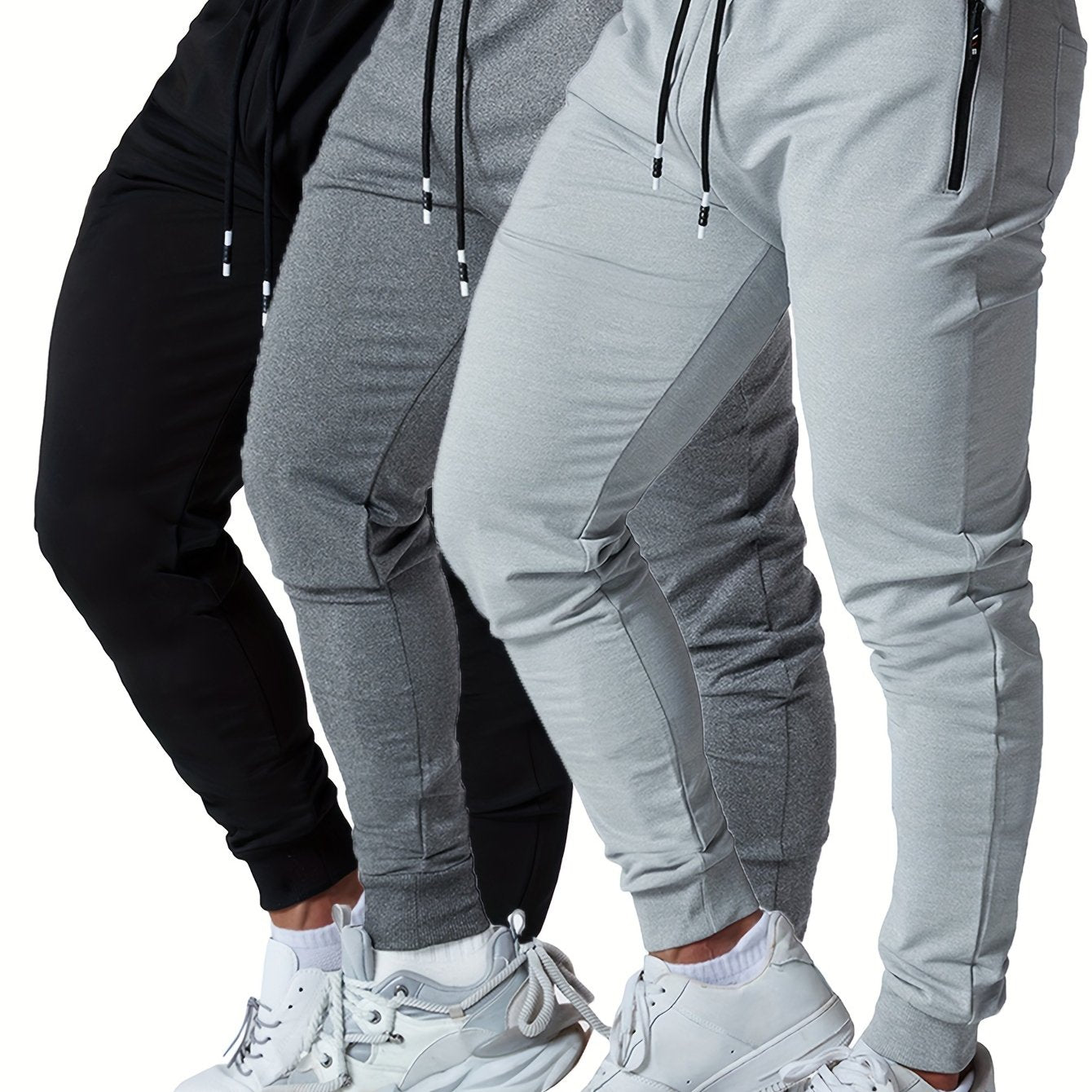 Men’s Tapered Athletic Sweatpants – 3-Piece Set
