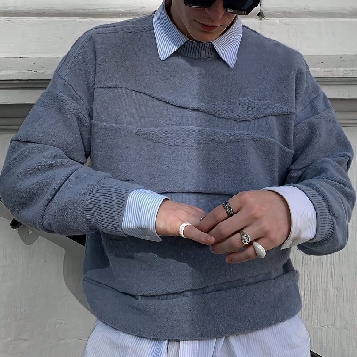 Soft Block Knit Pullover