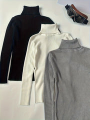 Slim Turtleneck Pullover Trio