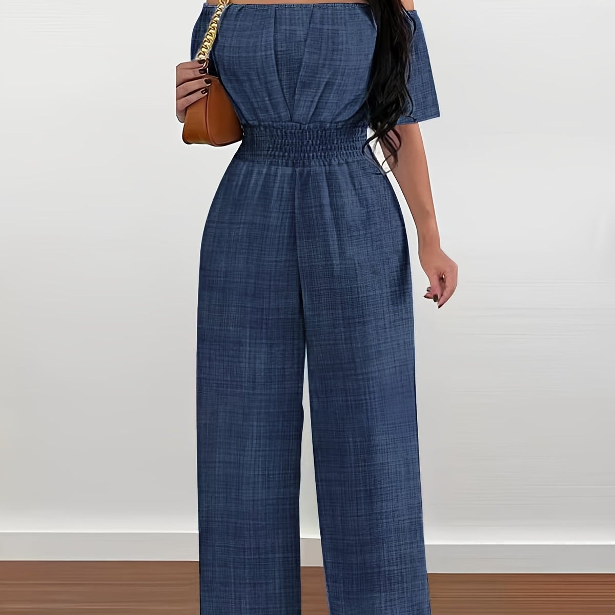 Women Off-Shoulder Wide Leg Jumpsuit