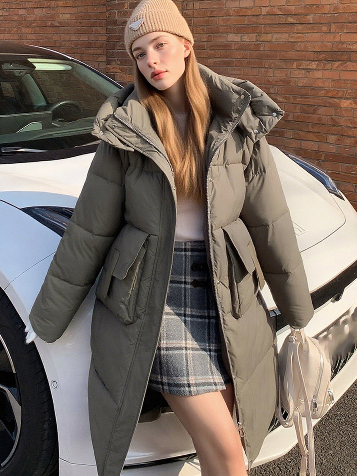 Women’s Hooded Mid-Length Puffer Coat